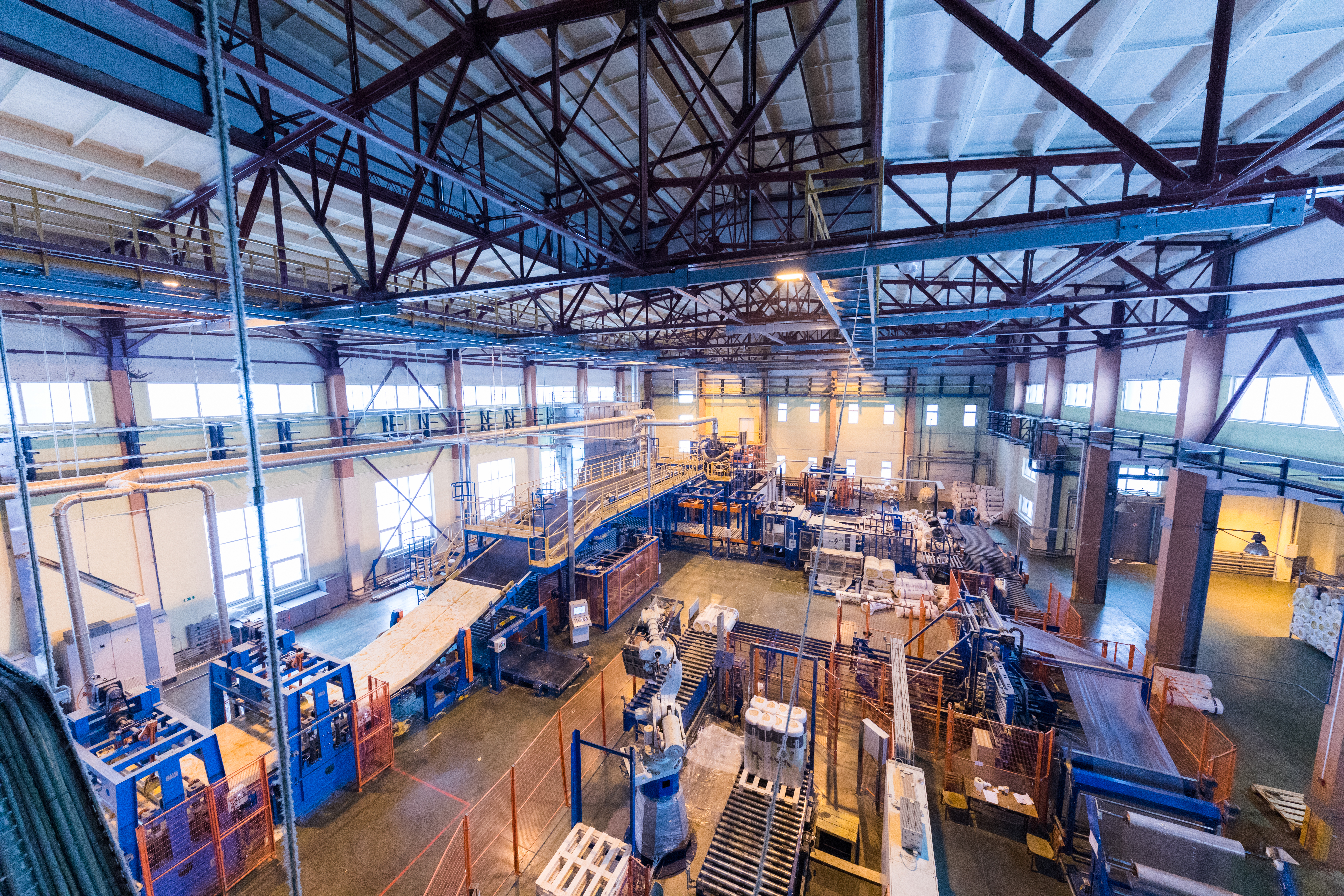 Modern manufacturing plant with advanced machinery and industrial setup